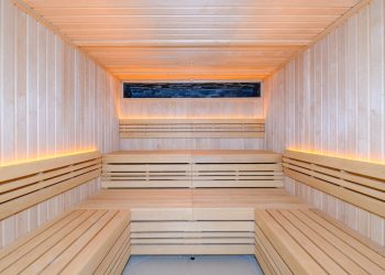 Byron Woolacombe's leisure facilities include this sauna